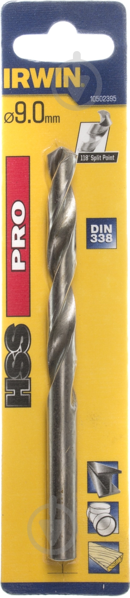 Свердло по металу Irwin HSS PRO 9 мм 10502395 - фото 2 Свердло по металу Irwin HSS PRO 9 мм 10502395 - фото 2