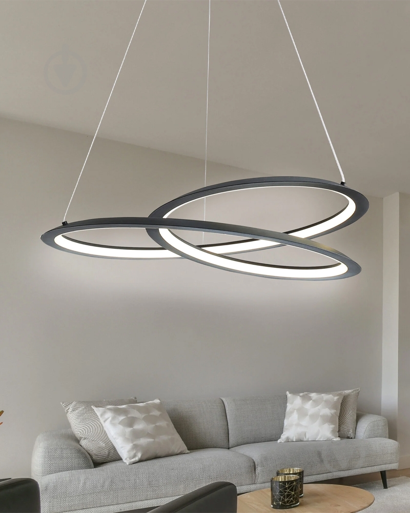 Люстра подвесная Goldlux Tango 44 Вт LED-модуль черный 331106 - фото 2