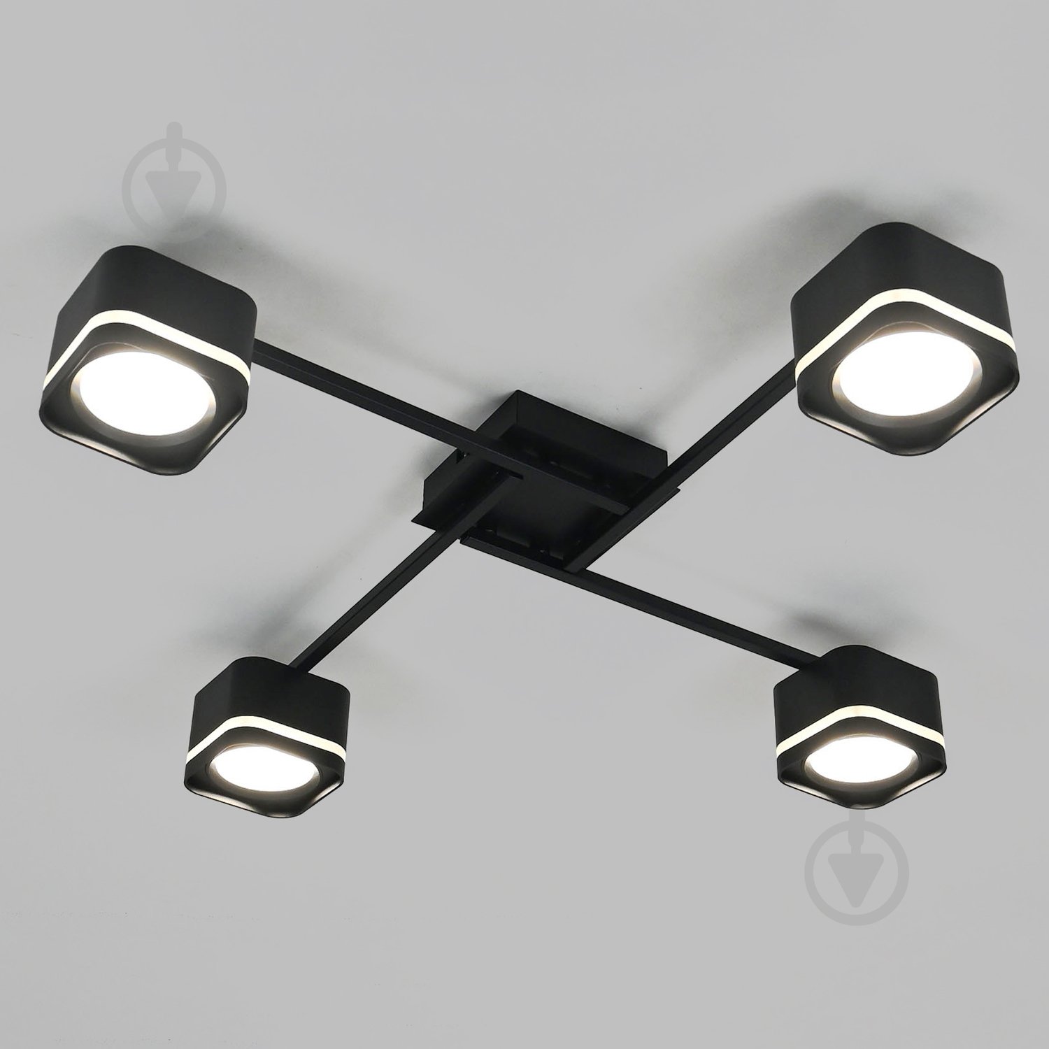 Люстра стельова Victoria Lighting 4xGX53 чорний Peach/PL4 black - фото 2