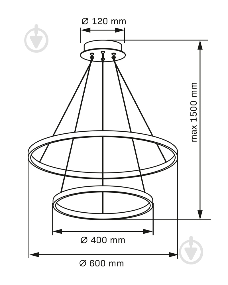 Люстра подвесная Goldlux Lea 35 Вт LED-модуль черный 329172 - фото 8 Люстра подвесная Goldlux Lea 35 Вт LED-модуль черный 329172 - фото 8
