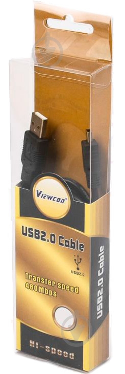 Кабель Viewcon USB 2.0 AM – micro 5P 1,8 м черный (VU 019-1,8м.) - фото 2 Кабель Viewcon USB 2.0 AM – micro 5P 1,8 м черный (VU 019-1,8м.) - фото 2
