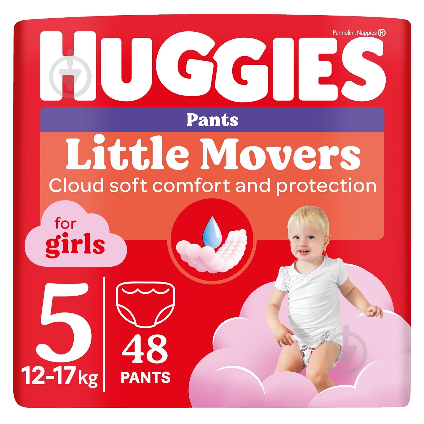 Підгузки-трусики Huggies Girl 5 12-17 кг 48 шт. - фото 1
