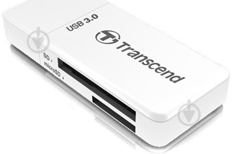 USB-хаб Transcend 5-in-1 USB 3.0 white (TS-RDF5W) - фото 1 USB-хаб Transcend 5-in-1 USB 3.0 white (TS-RDF5W) - фото 1