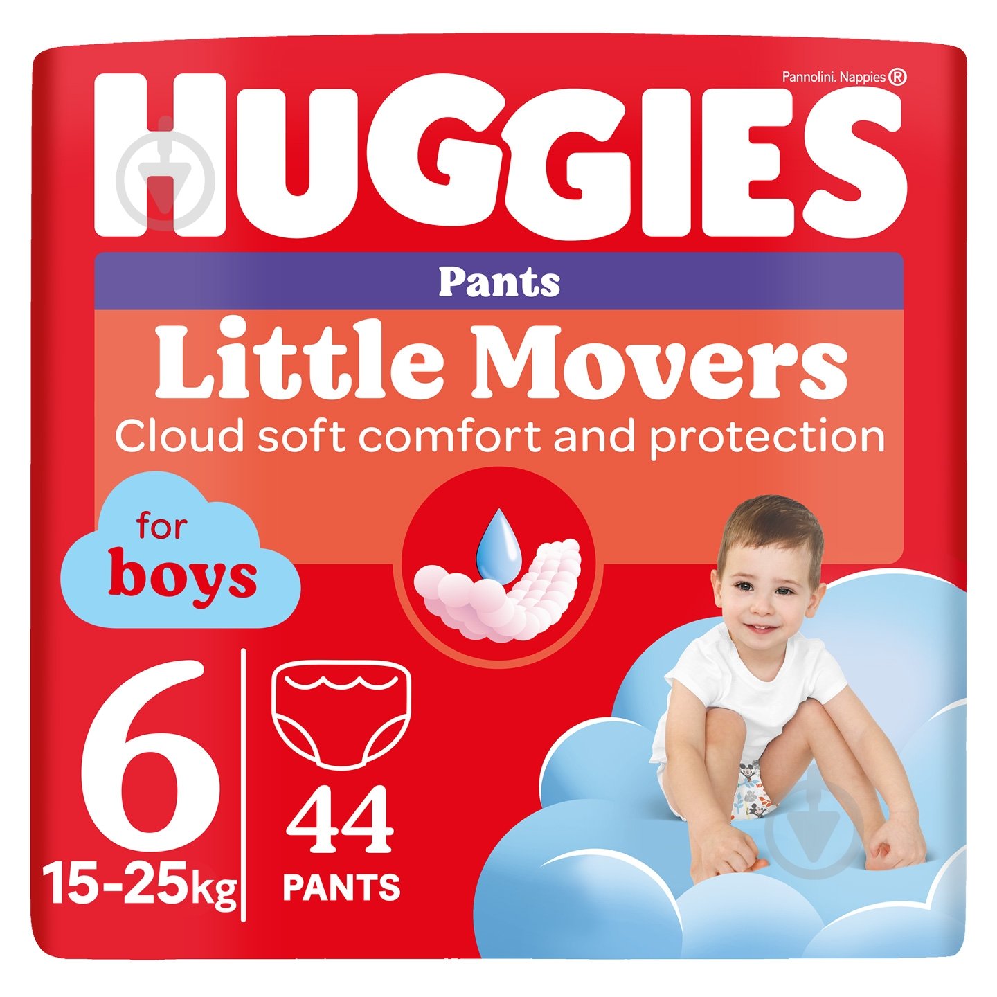Подгузники-трусики Huggies Boy 6 15-25 кг 44 шт. - фото 1