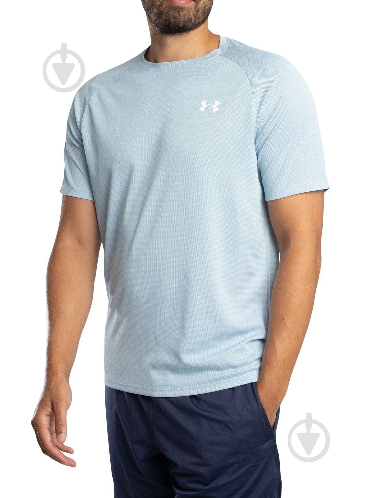 Футболка Under Armour Tech Textured SS 1382796-454 р.XL синій - фото 1 Футболка Under Armour Tech Textured SS 1382796-454 р.XL синій - фото 1