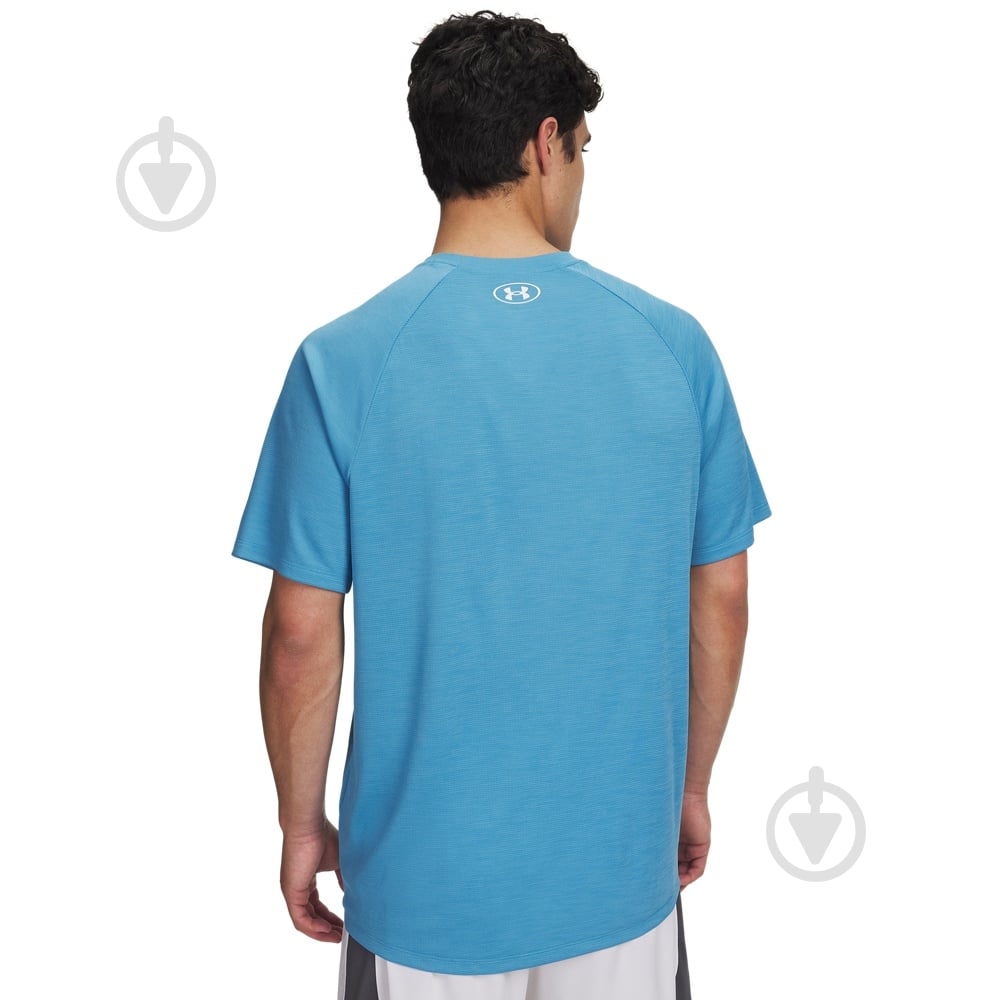 Футболка Under Armour Tech Textured SS 1382796-453 р.XL синий - фото 2 Футболка Under Armour Tech Textured SS 1382796-453 р.XL синий - фото 2