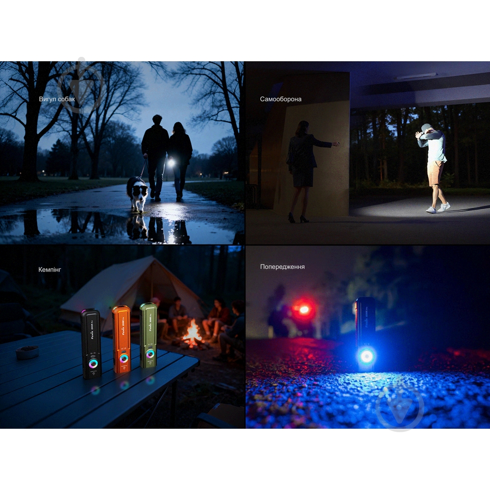 Брелок-фонарик Fenix Light PRO 1600 Lm зеленый E06RPROG - фото 13