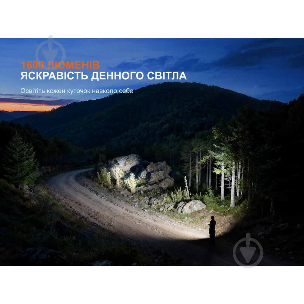Брелок-фонарик Fenix Light PRO 1600 Lm зеленый E06RPROG - фото 8