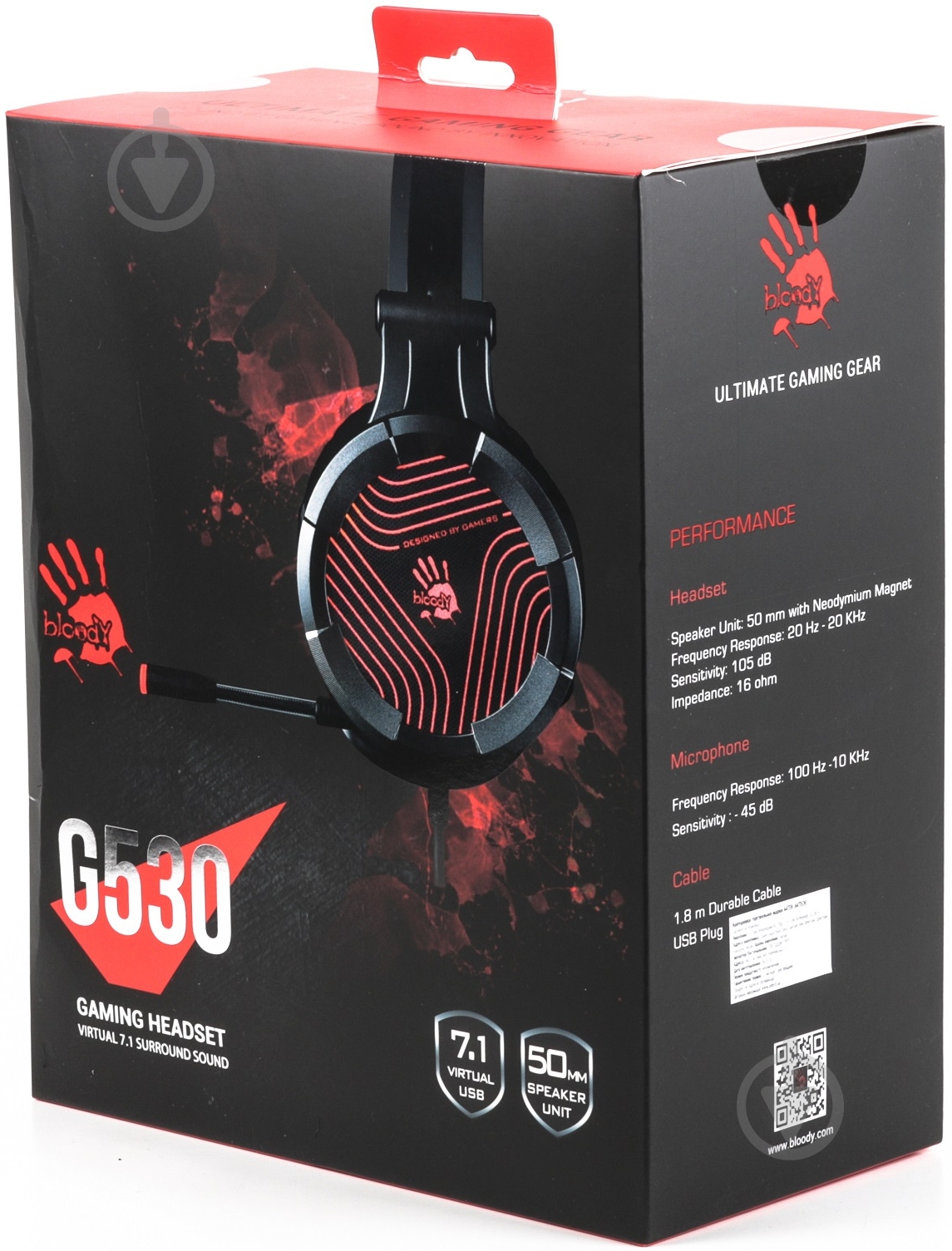 Наушники A4Tech G530 Bloody grey - фото 3