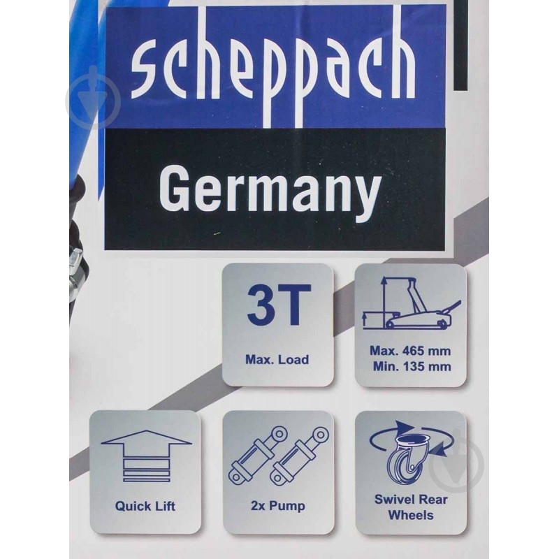 Домкрат подкатной Scheppach 135-465 мм 3 т - фото 5 Домкрат подкатной Scheppach 135-465 мм 3 т - фото 5