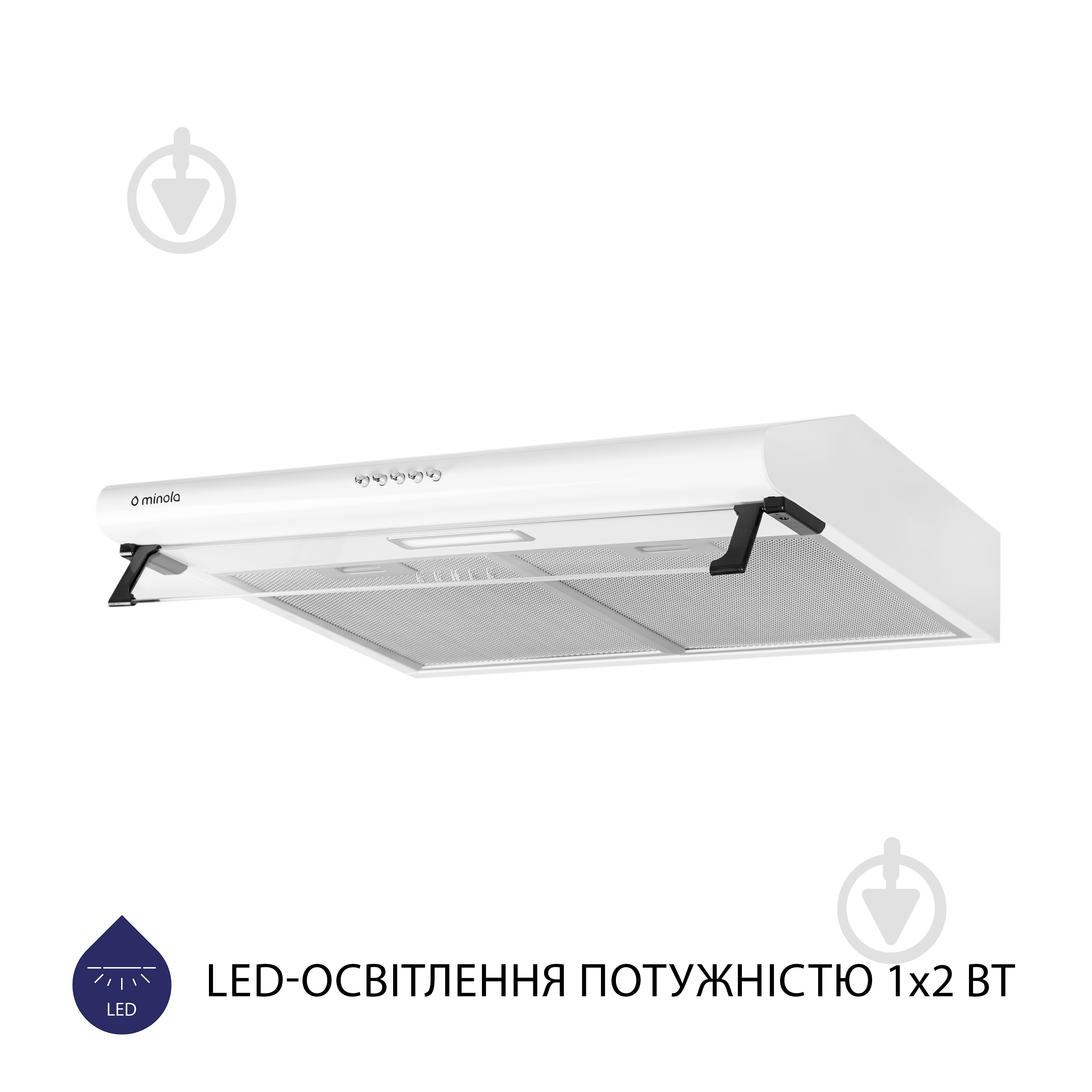 Вытяжка Minola HPL 615 WH плоская - фото 3