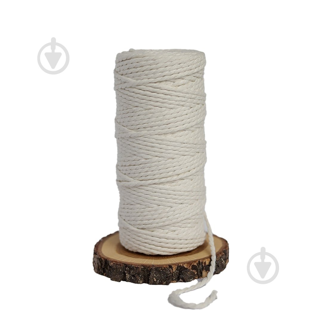 Шнур Валтекс хлопковый крученый айвори бухта 4 мм 100 м (цвет белый) 0,26 кг - фото 1 Шнур Валтекс хлопковый крученый айвори бухта 4 мм 100 м (цвет белый) 0,26 кг - фото 1