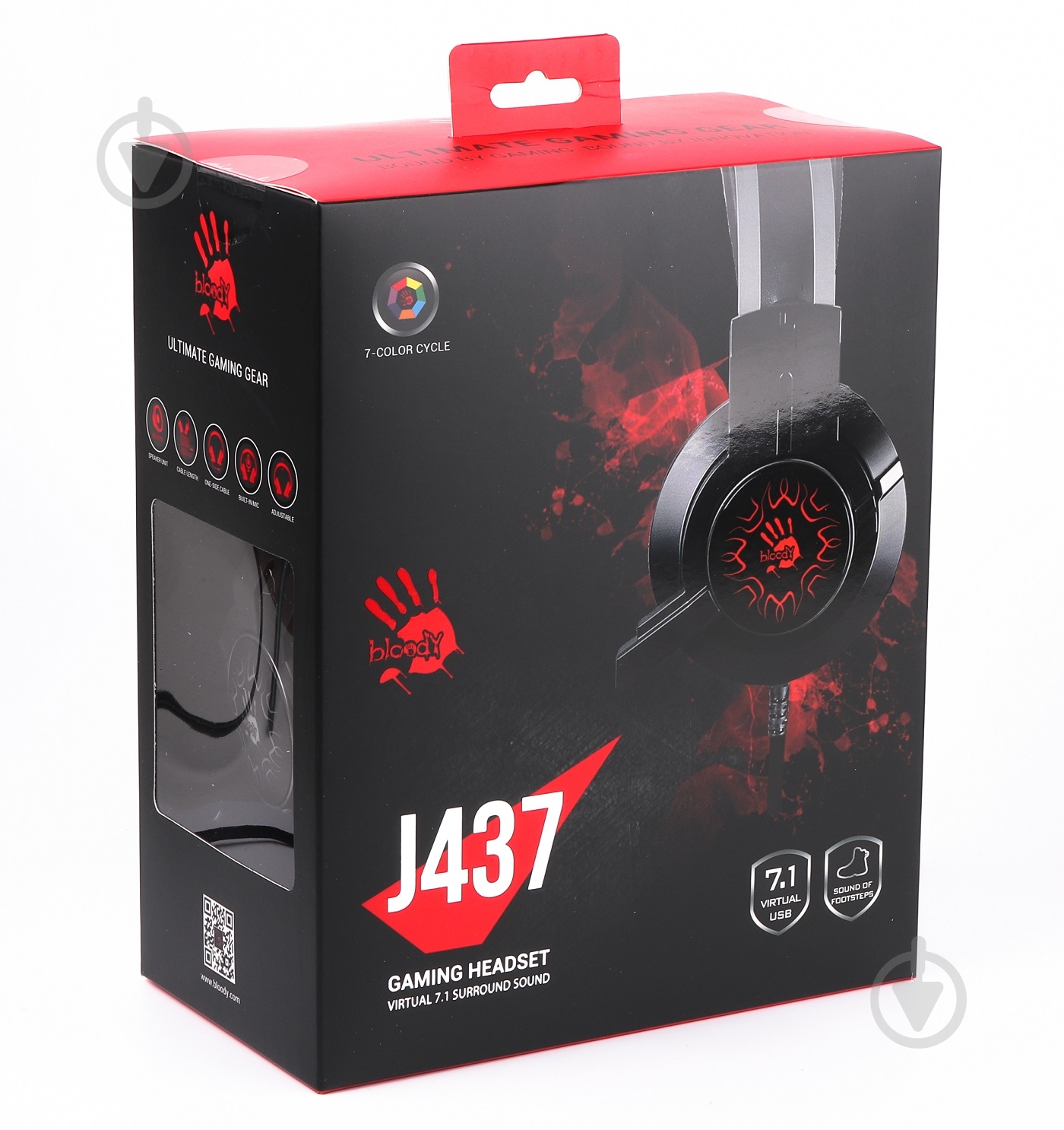 Наушники A4Tech J437 Bloody black - фото 4