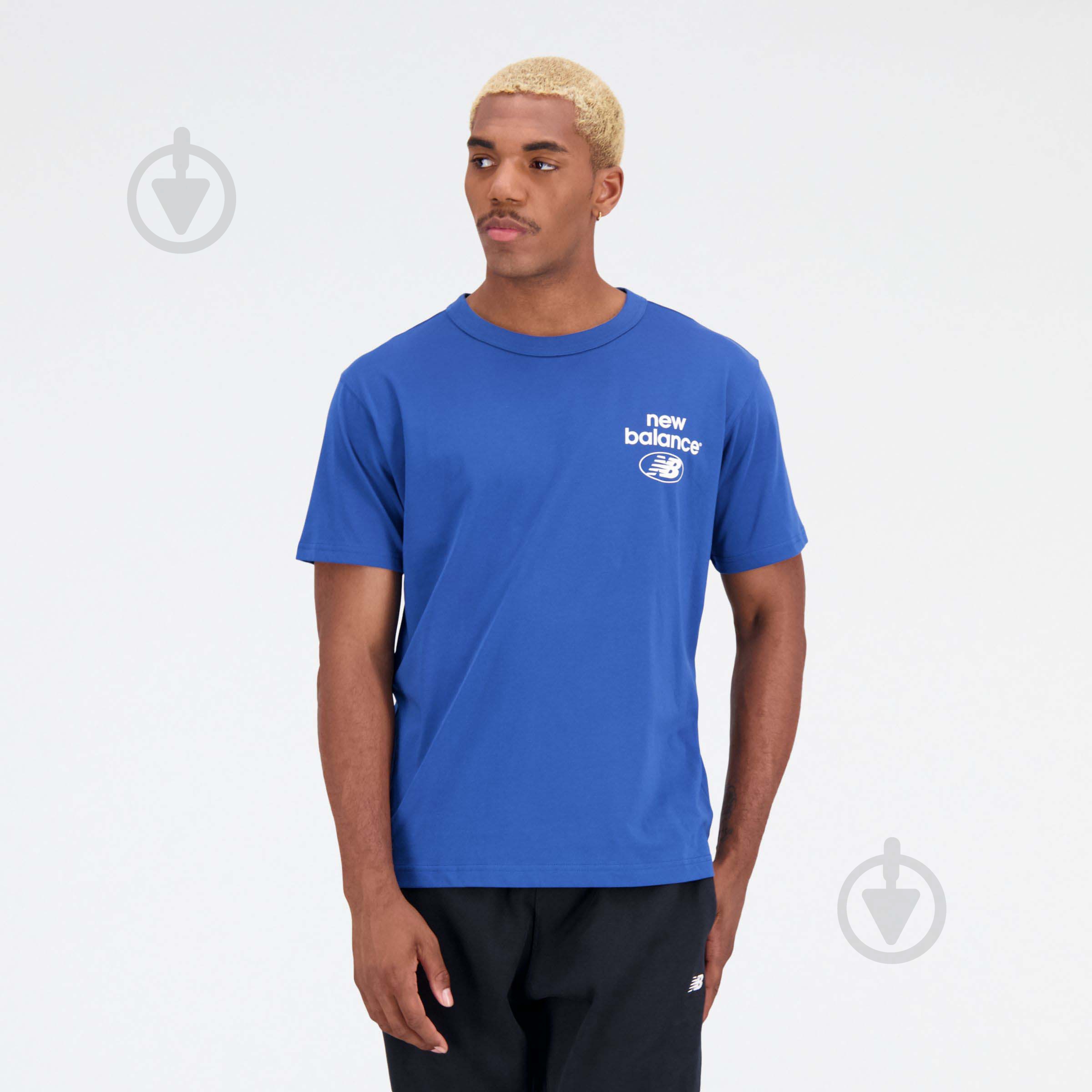Футболка New Balance ESSENTIALS REIMAGINED MT31518ATE р.L синій - фото 1 Футболка New Balance ESSENTIALS REIMAGINED MT31518ATE р.L синій - фото 1