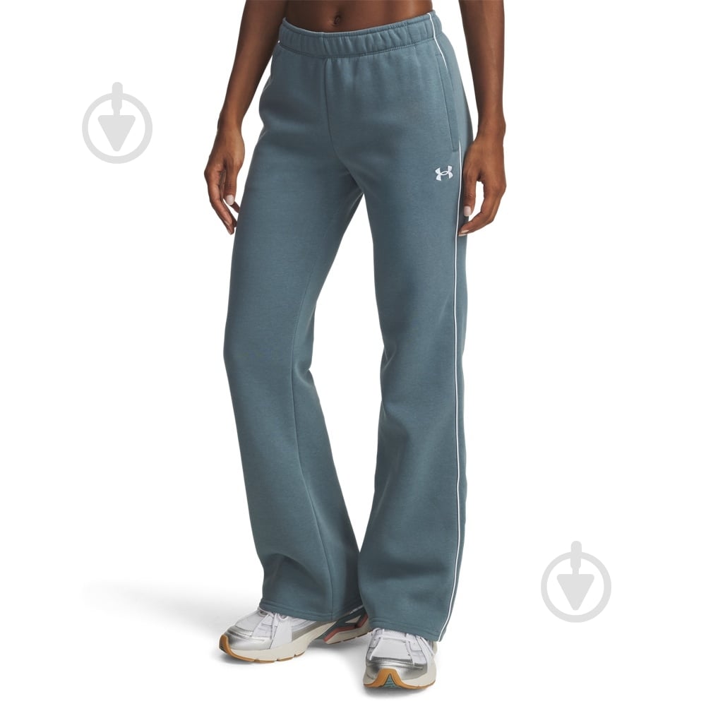 Брюки Under Armour Rival Flc Piped Pant 6003711-587 р. S зеленый - фото 1