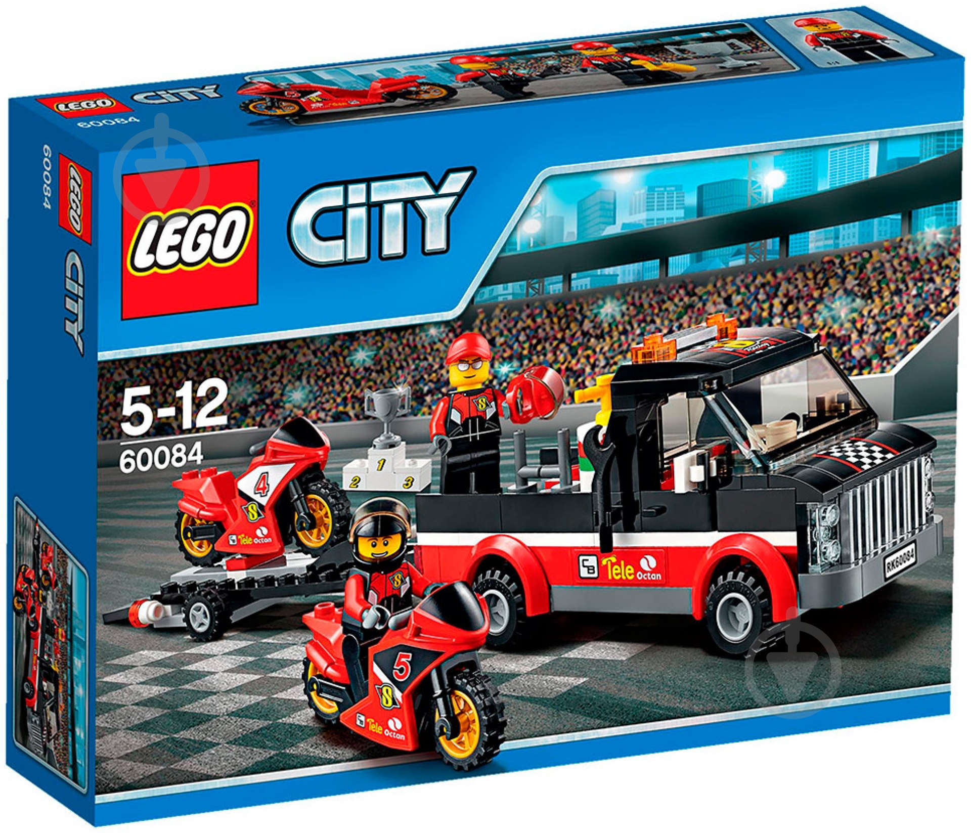 ᐉ Конструктор LEGO City Перевозчик гоночных мотоциклов 60084