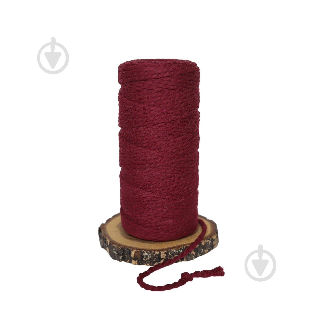 Шнур Валтекс хлопчатобумажный крученый бухта 4 мм 100 м (цвет бордовый) 0,26 кг - фото 1