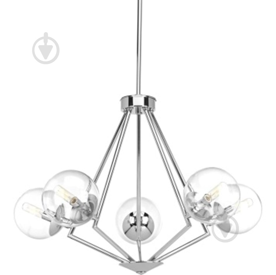 Люстра подвесная Focus Light 5x60 Вт E27 серебряный M3237/5 - фото 1