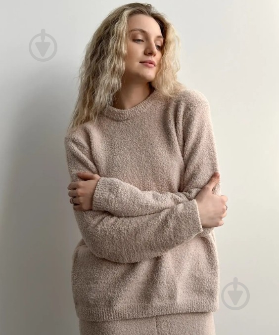 Кофта вязаная MISO Soft р.one size бежевый - фото 1