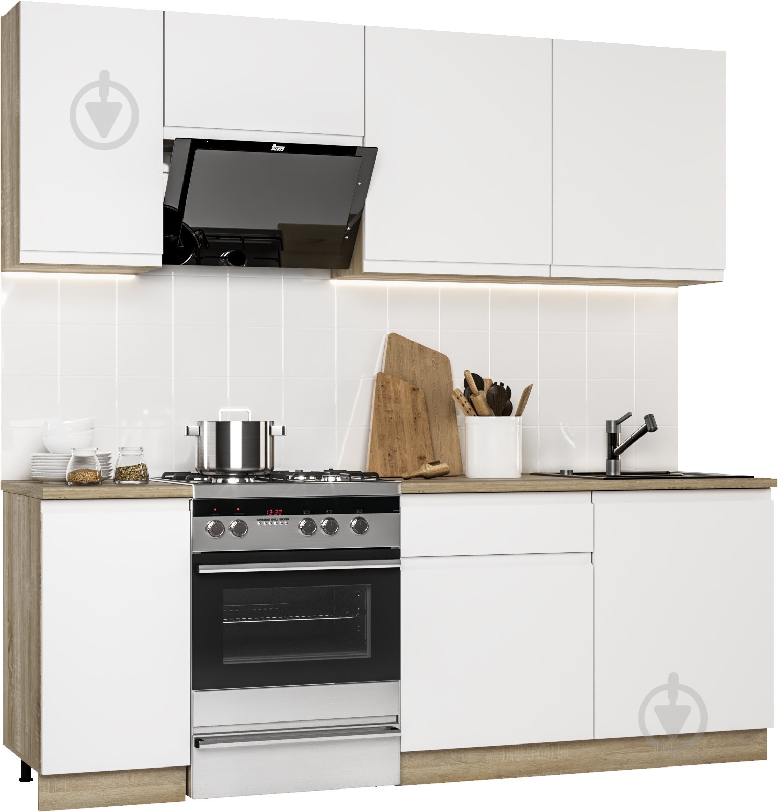 Кухня Кристал Грейд МДФ 2,2 м - фото 1 Кухня Кристал Грейд МДФ 2,2 м - фото 1