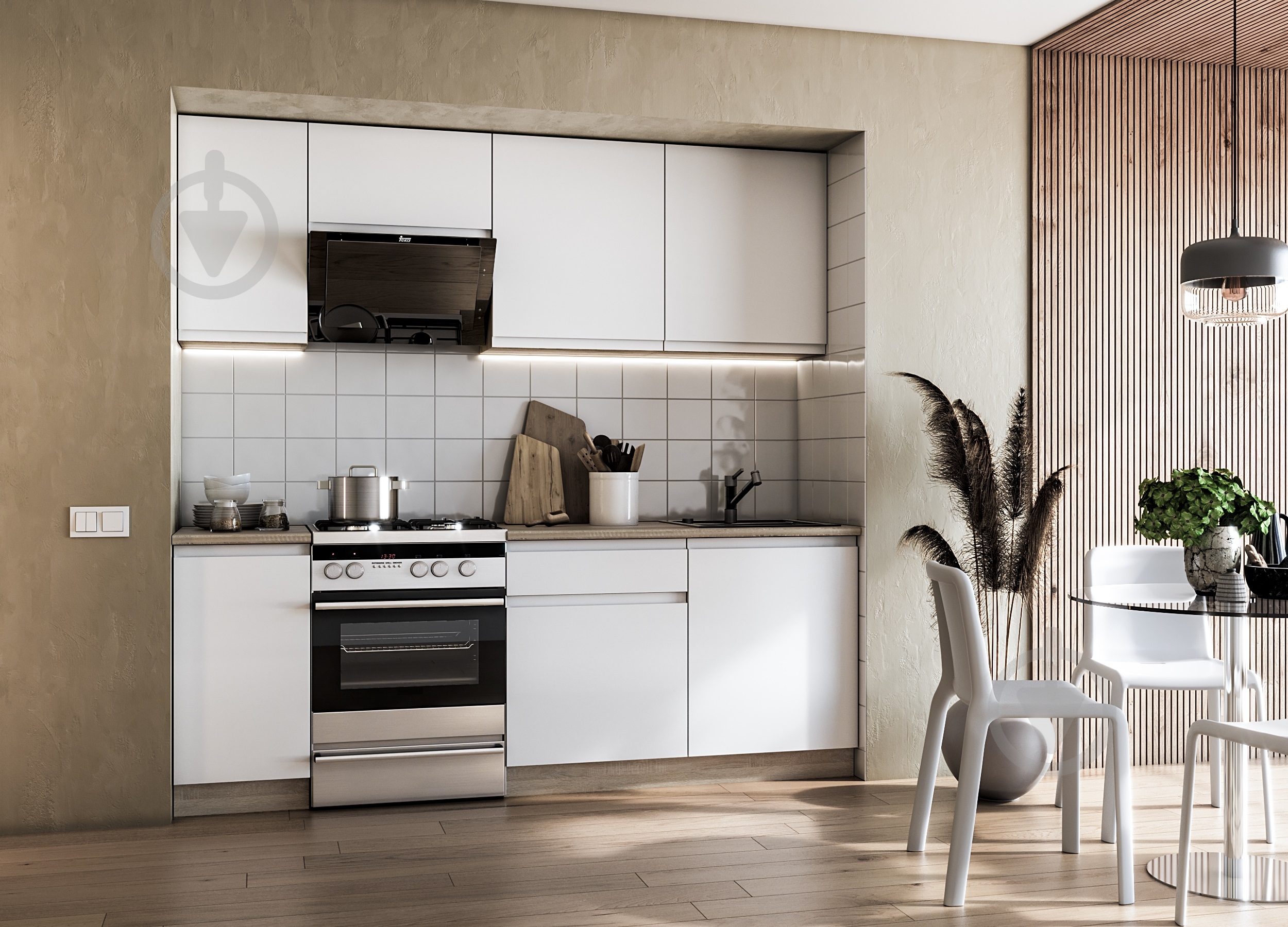 Кухня Кристал Грейд МДФ 2,2 м - фото 2 Кухня Кристал Грейд МДФ 2,2 м - фото 2