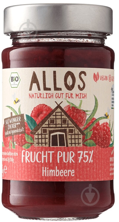 Джем Allos Малина органический 250 - фото 1 Джем Allos Малина органический 250 - фото 1