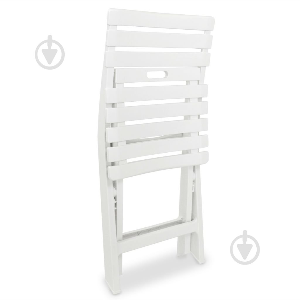Стілець пластиковий ProGarden BIRKI розкладний білий 78x41x46 см білий гладкий - фото 2