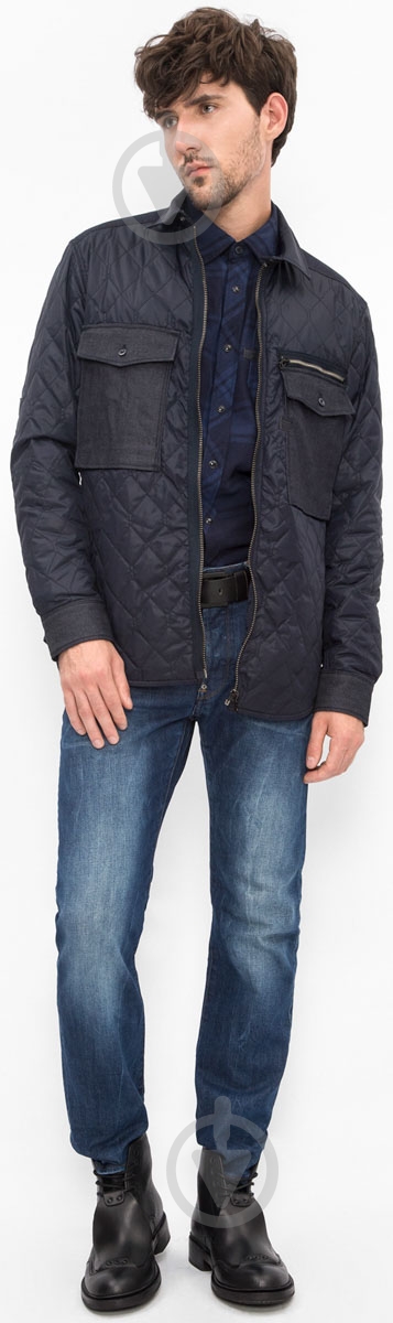 Ветровка мужская демисезонная G-Star RAW Type C DNM PM Quilted Zip D03475,6931-4213 р.S синяя - фото 4