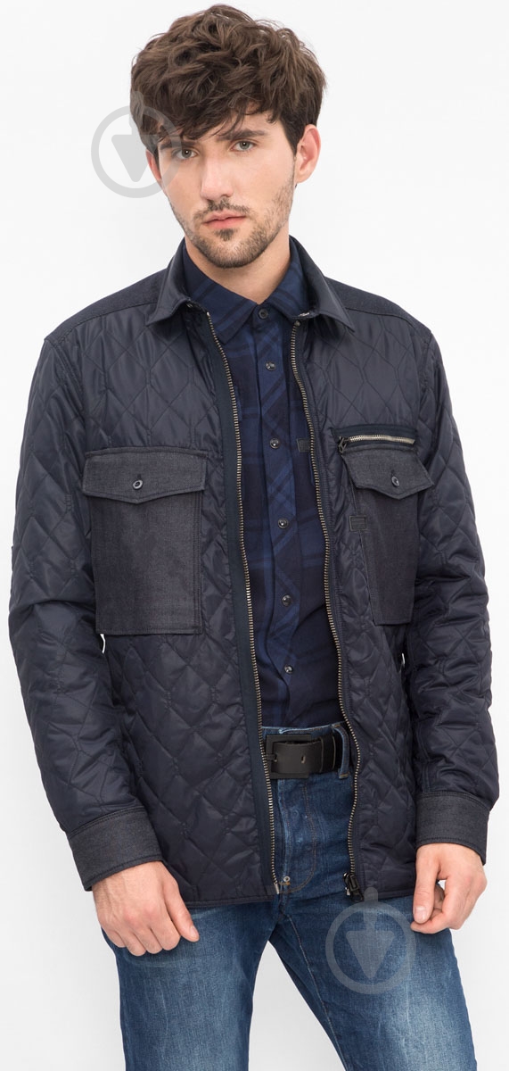 Ветровка мужская демисезонная G-Star RAW Type C DNM PM Quilted Zip D03475,6931-4213 р.S синяя - фото 1