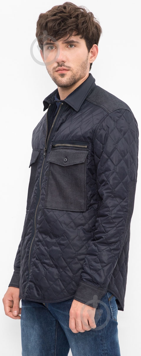 Ветровка мужская демисезонная G-Star RAW Type C DNM PM Quilted Zip D03475,6931-4213 р.S синяя - фото 2