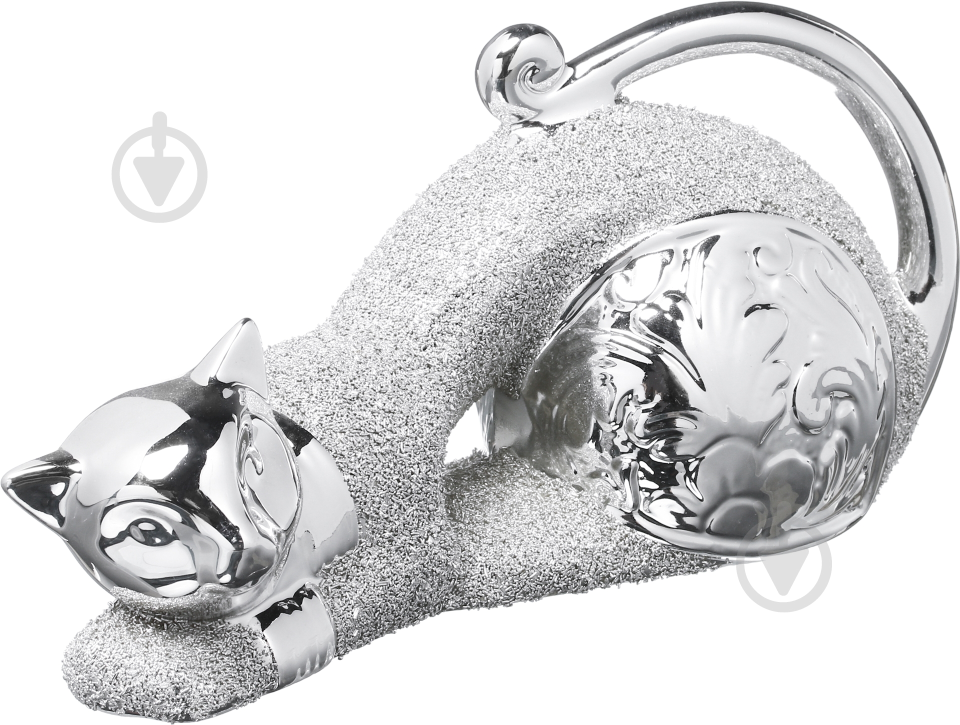 Статуэтка кошка HY10P3044S 10х19 см серебряный - фото 2