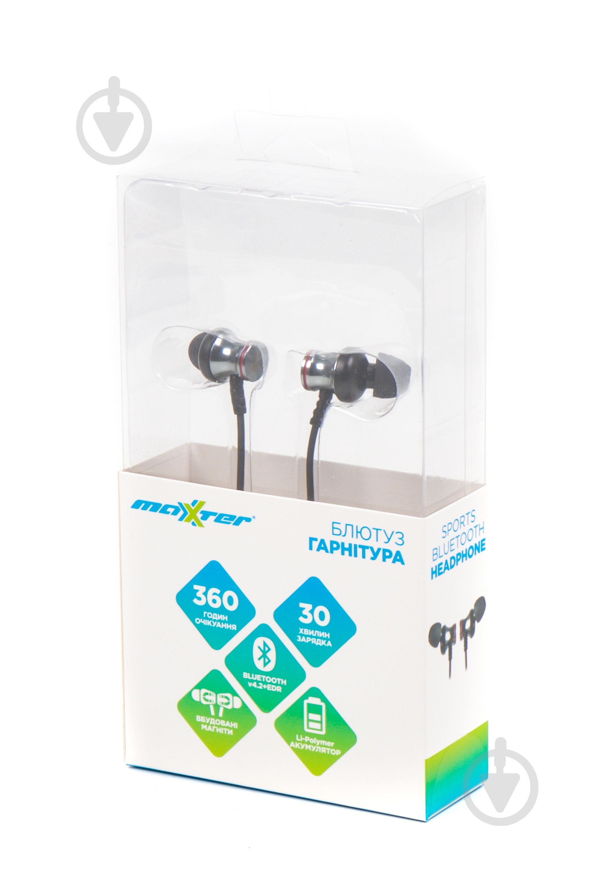 Bluetooth-гарнитура Maxxter BPM-101 black - фото 5