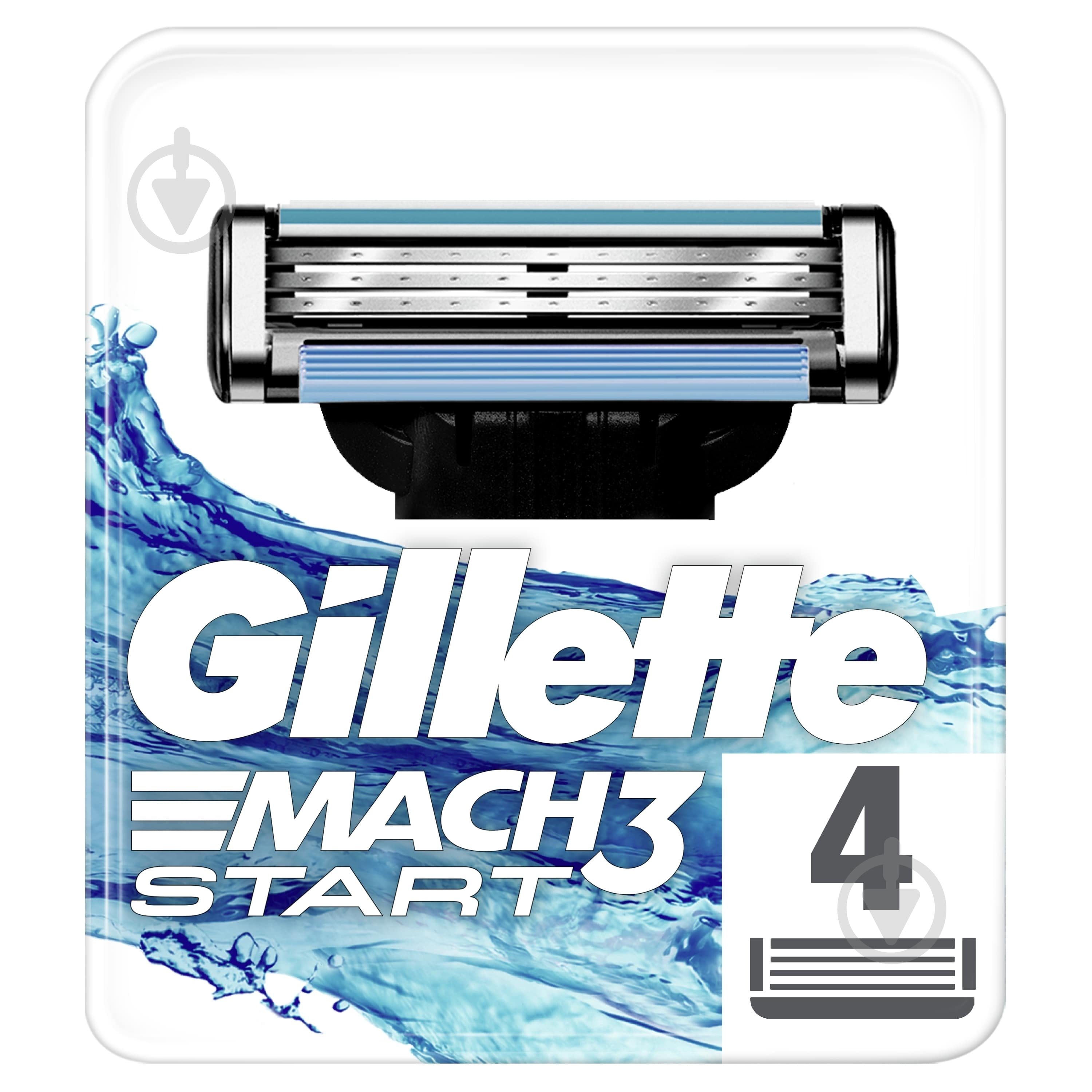 Комплект сменных кассет Gillette Mach 3 Start 4 шт. - фото 1