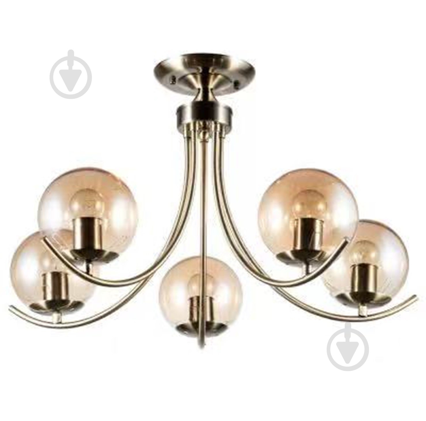 Люстра подвесная Focus Light 5x60 Вт E27 золото M3357/5 - фото 1