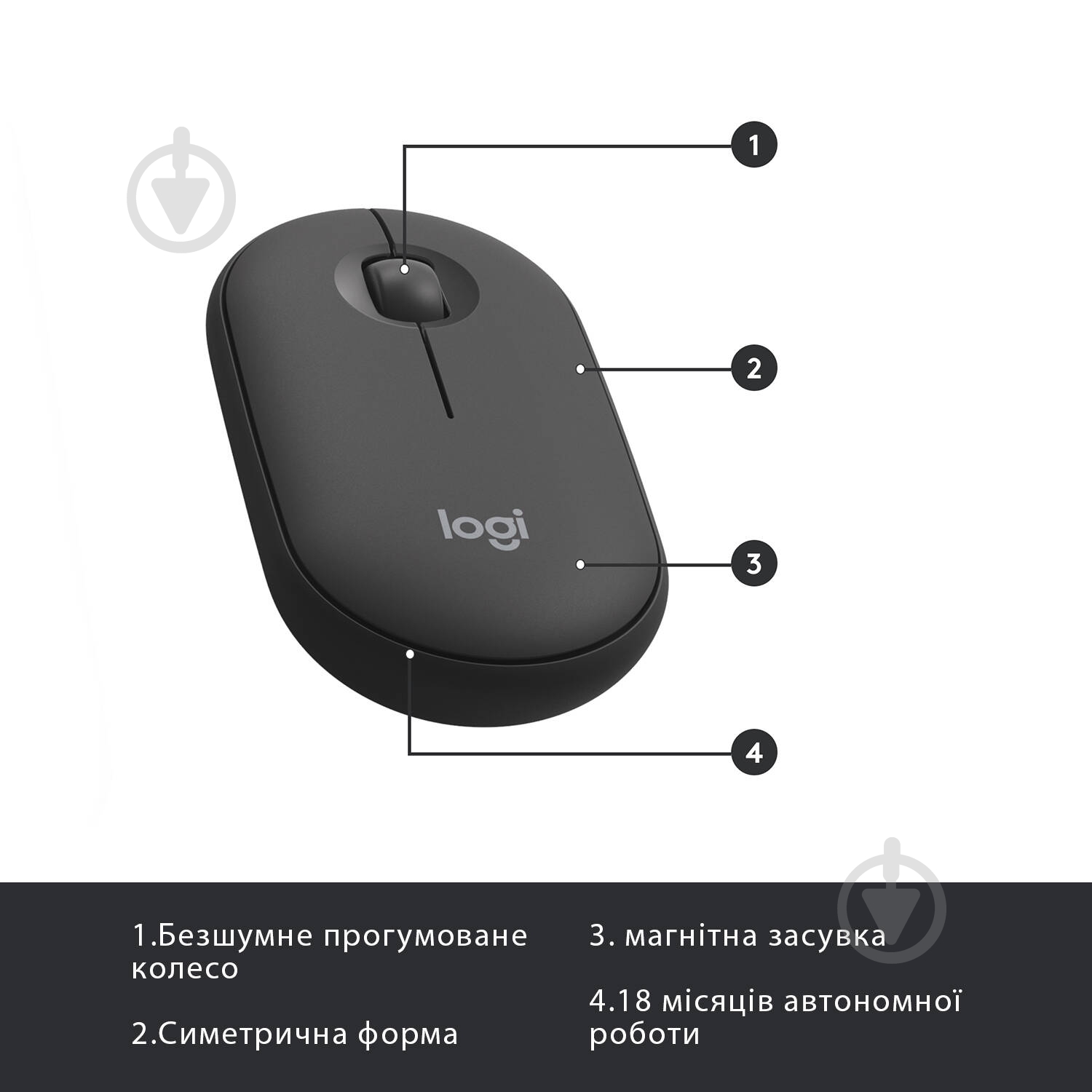 Комплект клавиатура и мышь Logitech MK470 Slim Wireless Keyboard and Mouse Combo Graphite - фото 7 Комплект клавиатура и мышь Logitech MK470 Slim Wireless Keyboard and Mouse Combo Graphite - фото 7