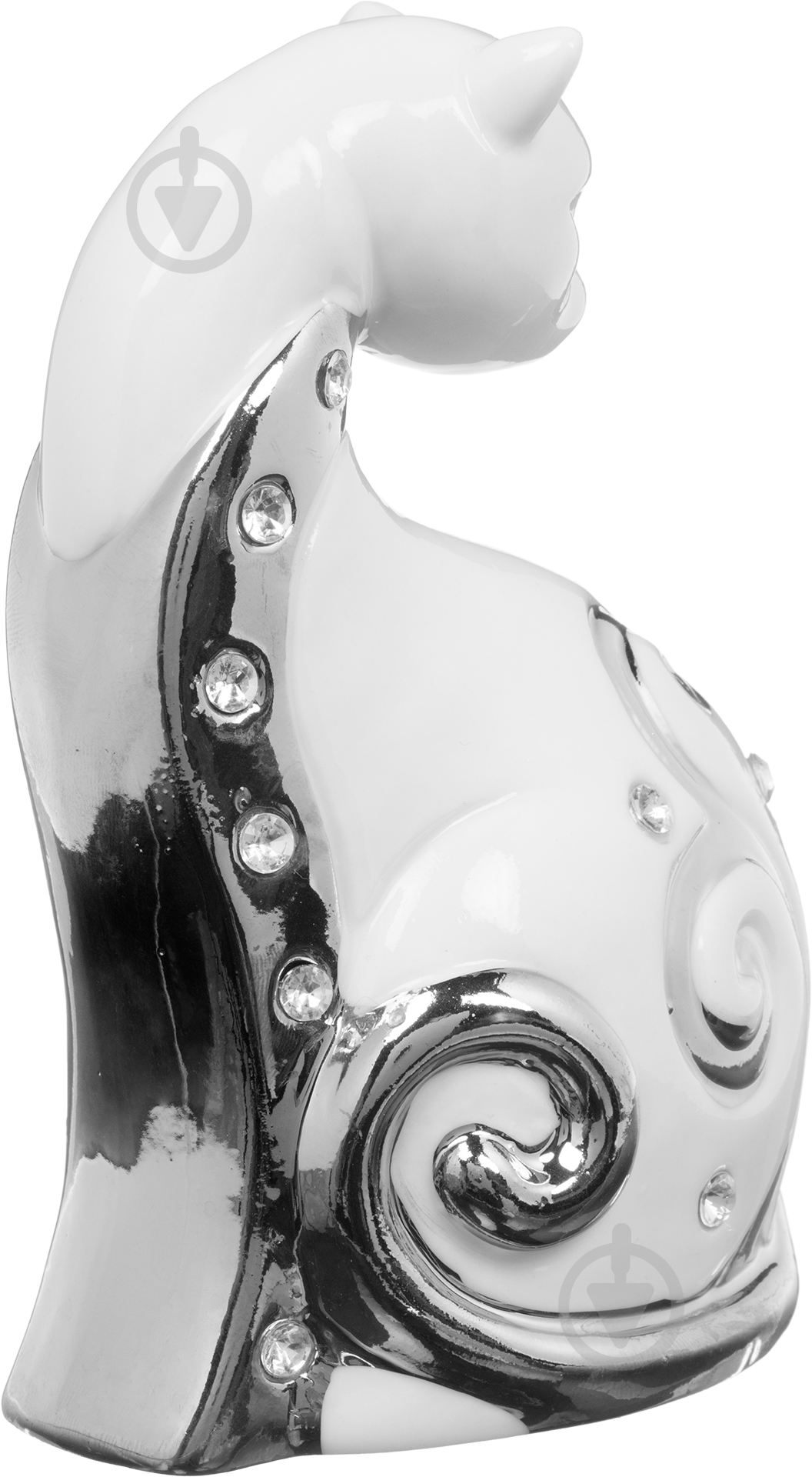 Статуэтка кошка HY21244-2 16х8х10 см белый с серебристым - фото 1 Статуэтка кошка HY21244-2 16х8х10 см белый с серебристым - фото 1