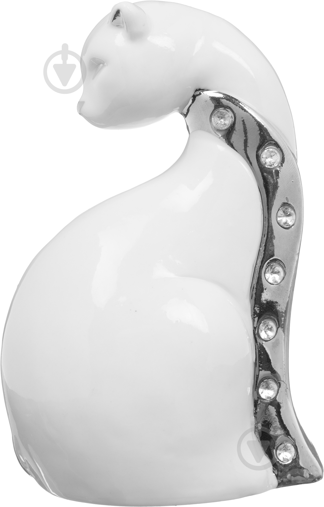 Статуэтка кошка HY21244-2 16х8х10 см белый с серебристым - фото 4 Статуэтка кошка HY21244-2 16х8х10 см белый с серебристым - фото 4