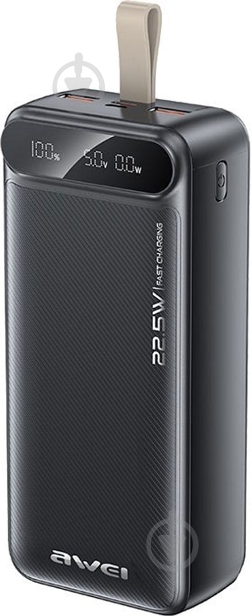 Повербанк Awei 30000 mAh black (6954284021838) - фото 1 Повербанк Awei 30000 mAh black (6954284021838) - фото 1