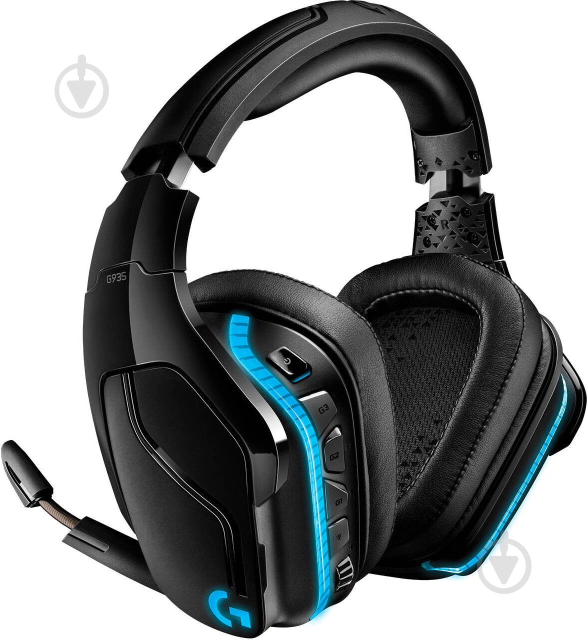 Гарнітура ігрова Logitech G935 Wireless 7.1 Surround Sound LIGHTSYNC Gaming Headset black (981-000744) - фото 1