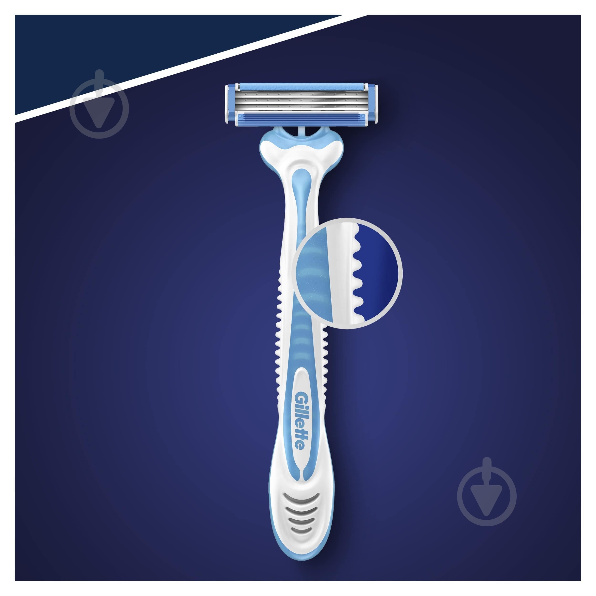 Станки одноразовые Gillette Blue 3 Cool 3 шт. - фото 3 Станки одноразовые Gillette Blue 3 Cool 3 шт. - фото 3