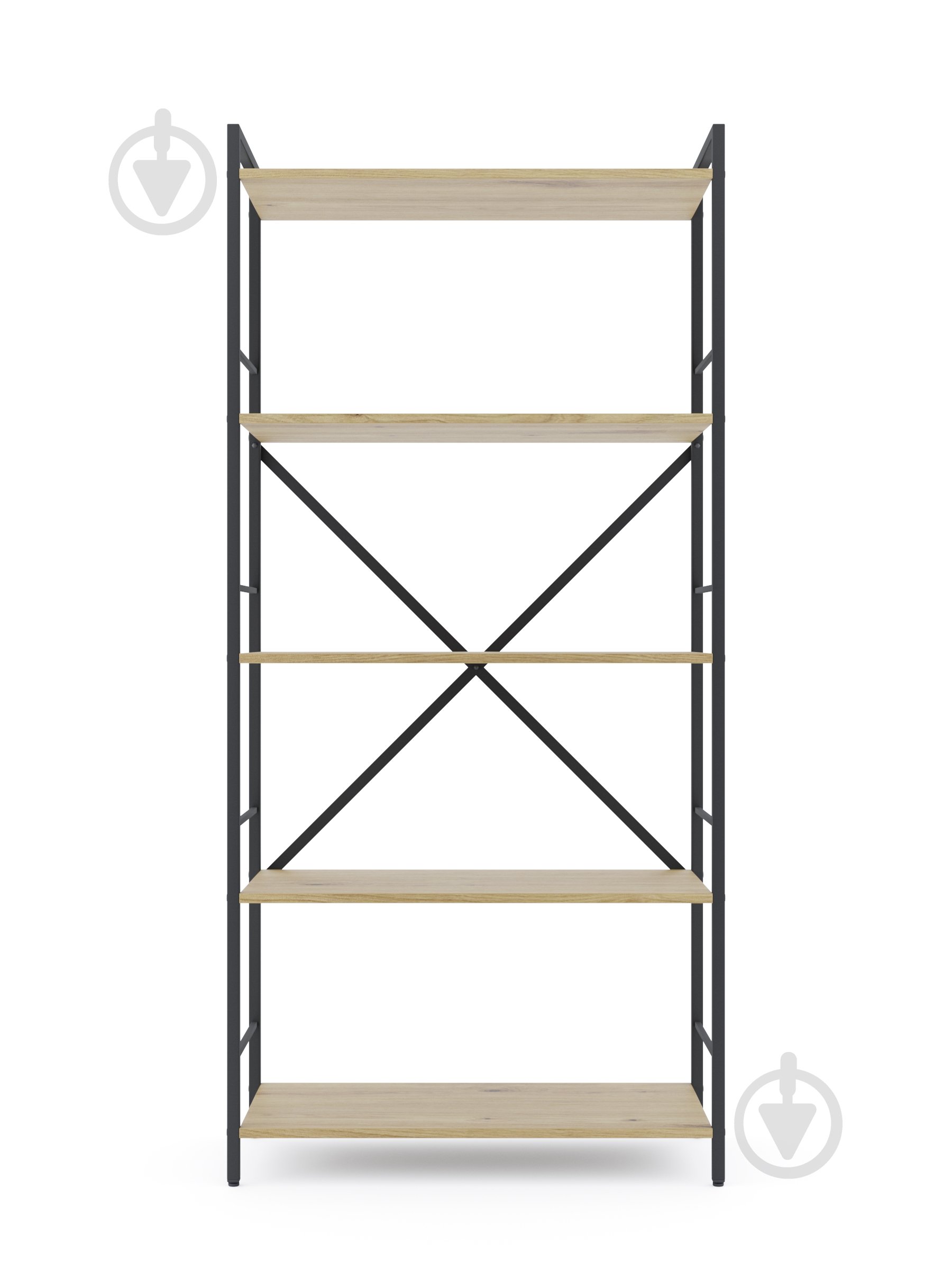 Стелаж металевий 1700x800x350 мм Меткас антрацит/дуб артізан ЛДСП полиці 5 шт. фарбований - фото 1 Стелаж металевий 1700x800x350 мм Меткас антрацит/дуб артізан ЛДСП полиці 5 шт. фарбований - фото 1