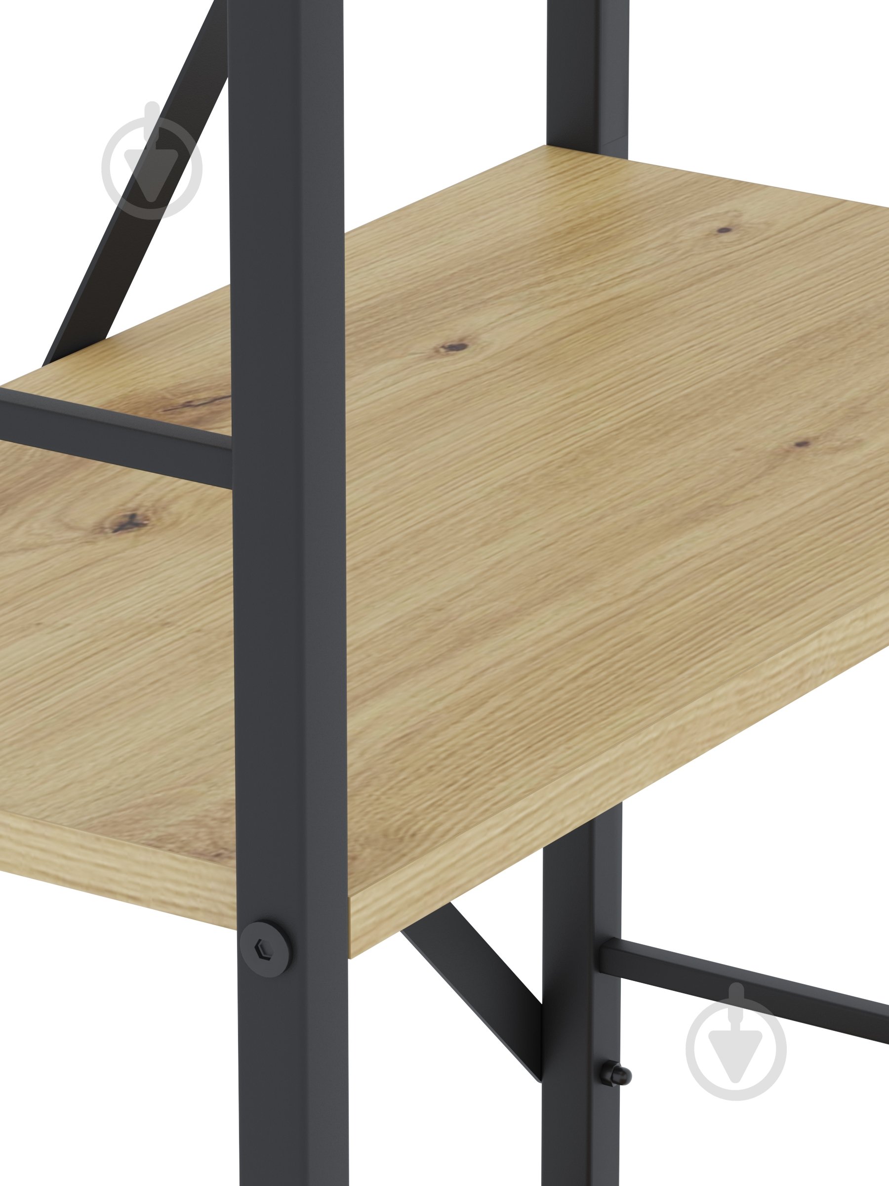 Стелаж металевий 1700x800x350 мм Меткас антрацит/дуб артізан ЛДСП полиці 5 шт. фарбований - фото 5 Стелаж металевий 1700x800x350 мм Меткас антрацит/дуб артізан ЛДСП полиці 5 шт. фарбований - фото 5