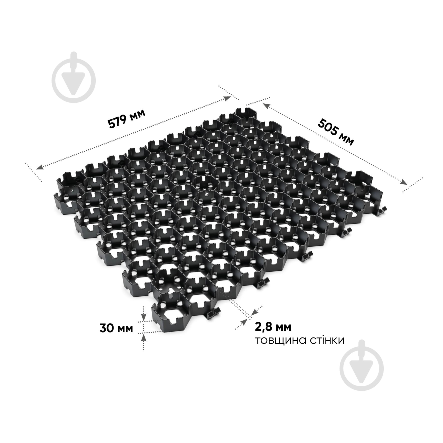 Модуль геопокрытия HexPave черный - фото 2