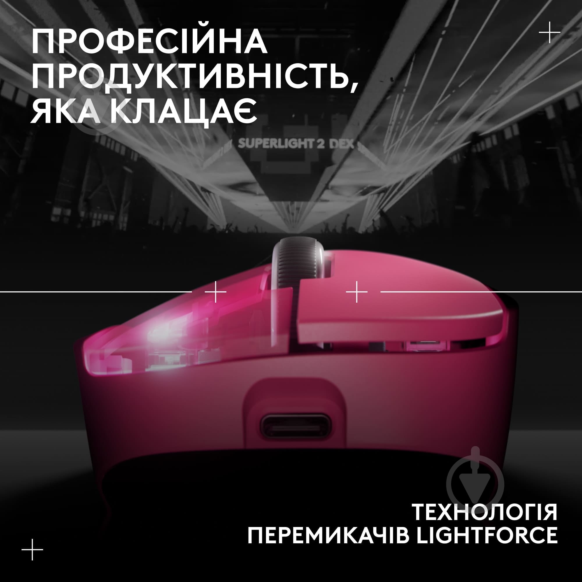 Игровая мышь Logitech G Pro X Superlight 2 Dex pink (L910-007373) - фото 7