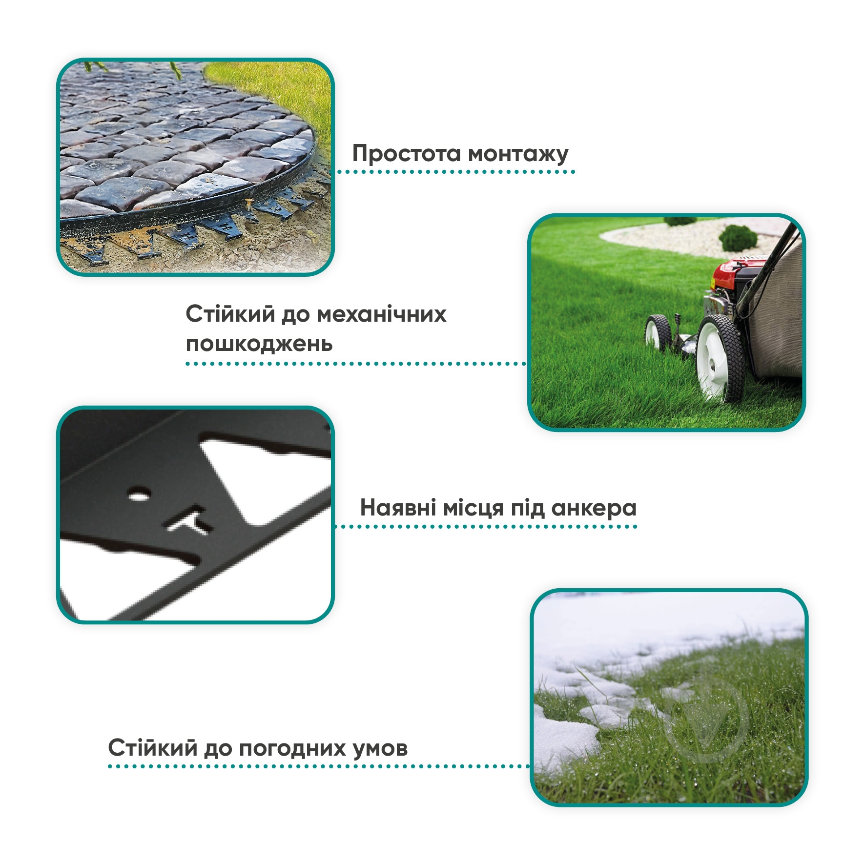 Бордюр H44 1,5 м черный - фото 4