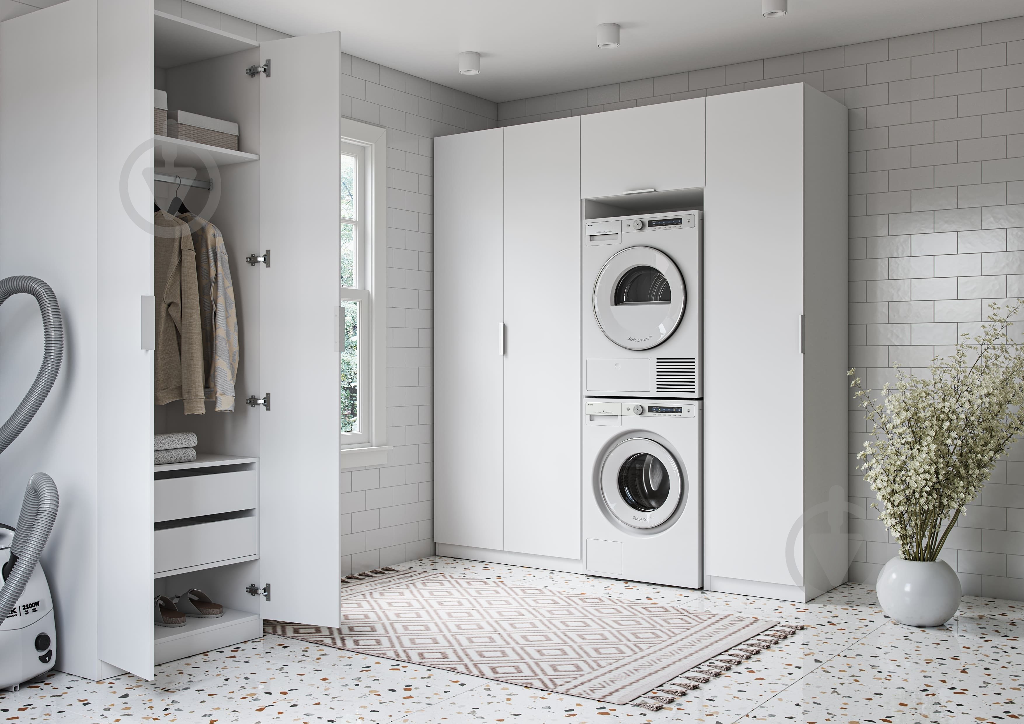 Шафа Грейд Асті Модуль-3 2200х700х578 мм німфея альба / німфея альба - фото 2