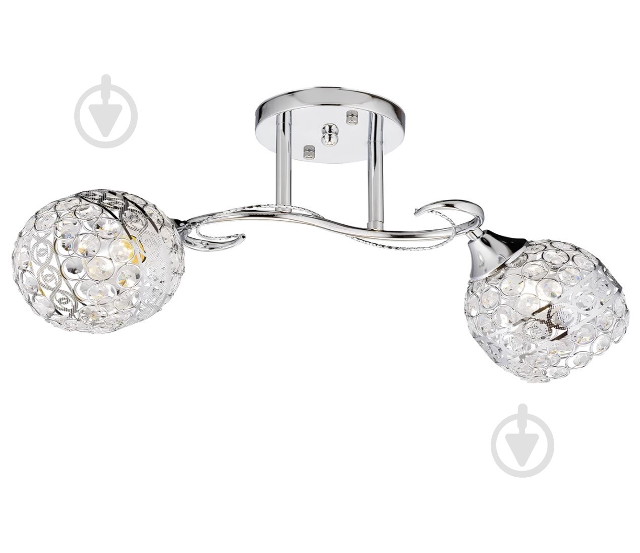 Люстра потолочная Focus Light 2x60 Вт E27 серебряный 6079/2 - фото 1