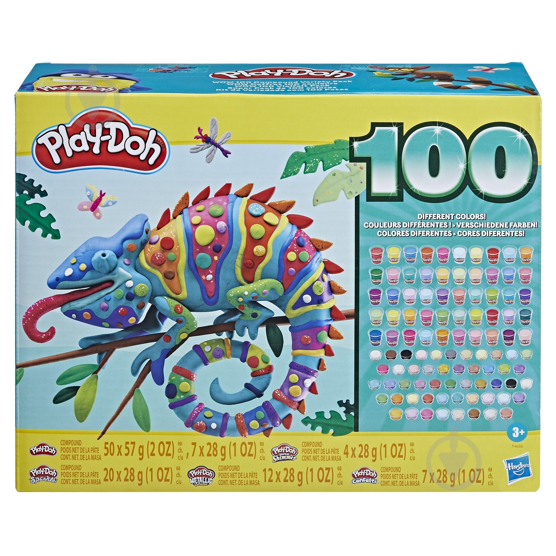 Набір пластиліну Play-Doh 100 баночок F4636 - фото 1
