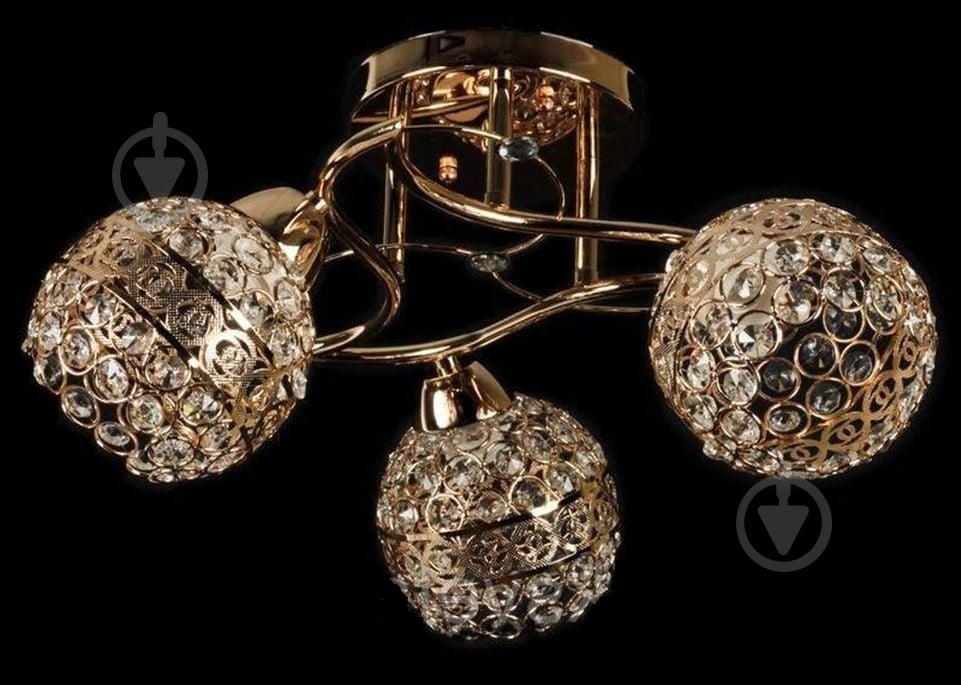 Люстра потолочная Focus Light 3xЕ27 золото 6079/3 - фото 1