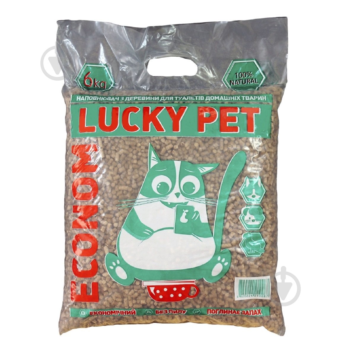 Наповнювач для котячого туалету Lucky Pet Економ деревний 6 кг - фото 1 Наповнювач для котячого туалету Lucky Pet Економ деревний 6 кг - фото 1